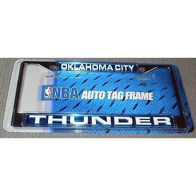 NBA Oklahoma City Thunder Laser Cut Chrome License Plate Frame