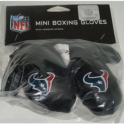 NFL Houston Texans 4 Inch Rear View Mirror Mini Boxing Gloves