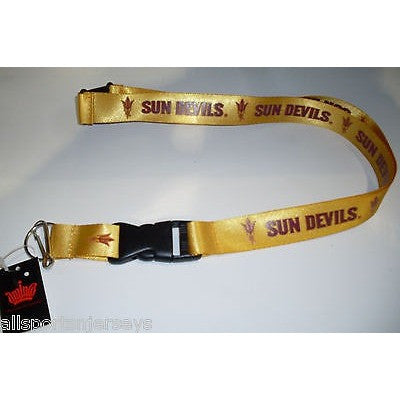 NCAA Arizona State Sun Devils Gold Lanyard Detachable Buckle 23" L 3/4" W by Aminco