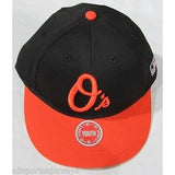 MLB Baltimore Orioles O's Logo Youth Cap Flat Brim Raised Replica Cotton Twill Hat