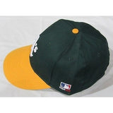 MLB Oakland Athletics A's Adult Cap Flat Brim Raised Replica Cotton Twill Hat