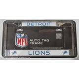 NFL Detroit Lions Chrome License Plate Frame Thin Letters