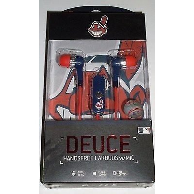 MLB Cleveland Indians Team Logo Earphones With Microphone by Mizco