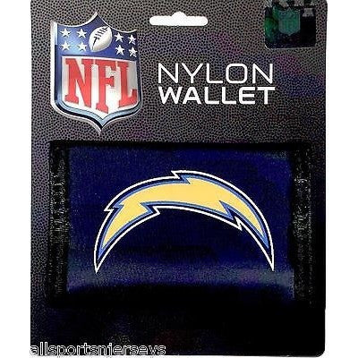 NFL San Diego Chargers Tri-fold Nylon Wallet with Printed Logo