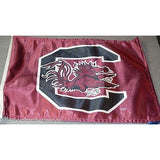 NCAA South Carolina Gamecocks Logo on Maroon Window Car Flag