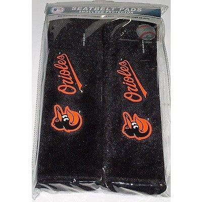 MLB Baltimore Orioles Velour Seat Belt Pads 2 Pack by Fremont Die