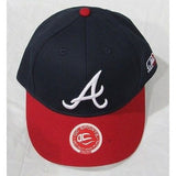 MLB Atlanta Braves Youth Cap Flat Brim Raised Replica Cotton Twill Hat