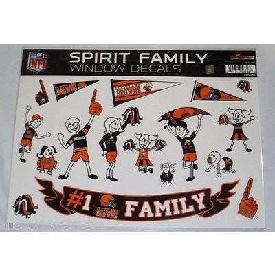 NFL Cleveland Browns Spirit Family Decals Set of 17 by Rico Industries