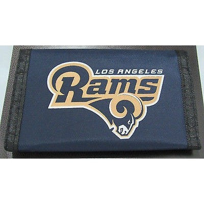 NFL Los Angeles Rams Tri-fold Nylon Wallet with Printed Logo
