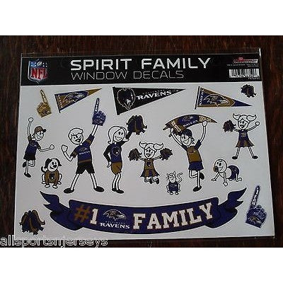 NFL Baltimore Ravens Spirit Family Decals Set of 17 by Rico Industries