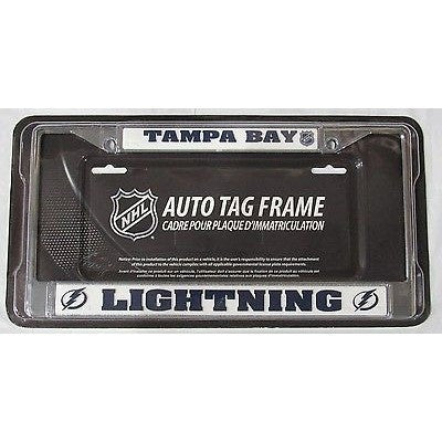 NHL Tampa Bay Lightning Chrome License Plate Frame Thick Letters