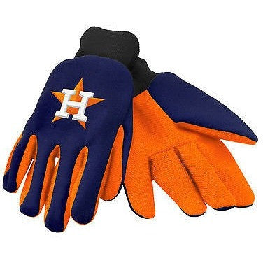 MLB Houston Astros Color Palm 2-Tone Utility Work Gloves by FOCO