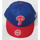 MLB Philadelphia Phillies Youth Cap Flat Brim Raised Replica Cotton Twill Hat