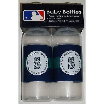 MLB Seattle Mariners 9 fl oz Baby Bottle 2 Pack by baby fanatic
