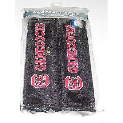 NCAA South Carolina Gamecocks Velour Seat Belt Pads 2 Pack by Fremont Die