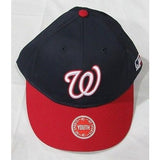 MLB Washington Nationals Youth Cap Flat Brim Raised Replica Cotton Twill Hat