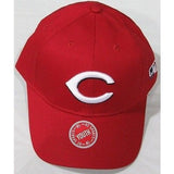 MLB Cincinnati Reds Youth Cap Flat Brim Raised Replica Cotton Twill Hat All Red