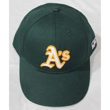 MLB Oakland Athletics A's Adult Cap Flat Brim Raised Replica Cotton Twill Hat All Green