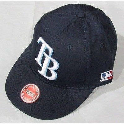 MLB Tampa Bay Rays Youth Cap Flat Brim Raised Replica Cotton Twill Hat