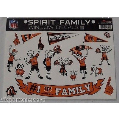 NFL Cincinnati Bengals Spirit Family Decals Set of 17 by Rico Industries