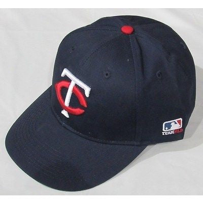 MLB Minnesota Twins Adult Cap Flat Brim Raised Replica Cotton Twill Hat Home