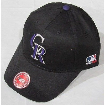 MLB Colorado Rockies Youth Cap Curved Brim Raised Replica Cotton Twill Hat