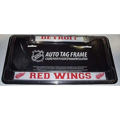 NHL Detroit Red Wings Chrome License Plate Frame Thin Letters