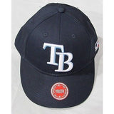 MLB Tampa Bay Rays Youth Cap Flat Brim Raised Replica Cotton Twill Hat