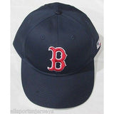 MLB Boston Red Sox Adult Cap Flat Brim Raised Replica Cotton Twill Hat Home