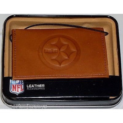 NFL Pittsburgh Steelers Embossed TriFold Leather Wallet With Gift Box