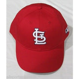 MLB St. Louis Cardinals Adult Cap Flat Brim Raised Replica Cotton Twill Hat Red