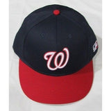 MLB Washington Nationals Adult Cap Flat Brim Raised Replica Cotton Twill Hat