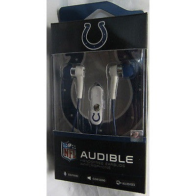 NFL Indianapolis Colts Team Logo Earphones with Microphone by MIZCO