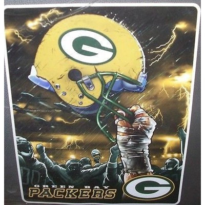 NFL NWT PLUSH 60X80 BLANKET SKY HELMET DESIGN - GREEN BAY PACKERS