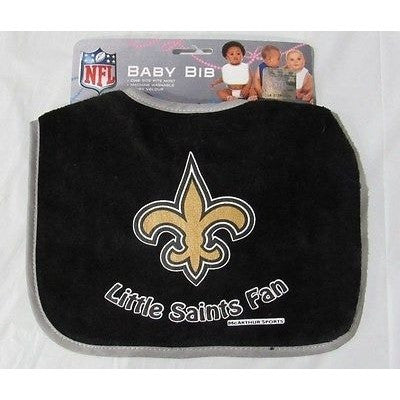 NFL New Orleans Saints Black LITTLE FAN All Pro INFANT BIB by WinCraft