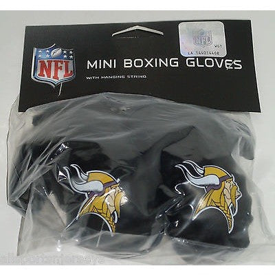NFL Minnesota Vikings 4 Inch Rear View Mirror Mini Boxing Gloves