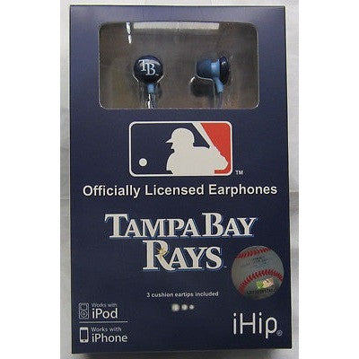 MLB Team Logo Earphones Tampa Bay Rays By iHip