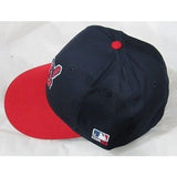 MLB Cleveland Indians Adult Cap Flat Brim Raised Replica Cotton Twill Hat Home