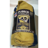 NFL ST. Louis Rams 50" by 60" Rolled Fleece Blanket Marque Design