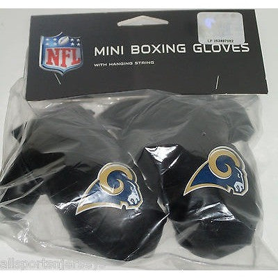 NFL Los Angeles Rams 4 Inch Rear View Mirror Mini Boxing Gloves