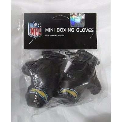 NFL San Diego Chargers 4 Inch Rear View Mirror Mini Boxing Gloves