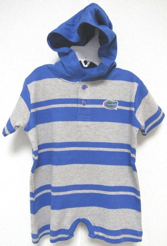 NCAA Florida Gators Logo on Hooded T Romper 6M Two Feet Ahead