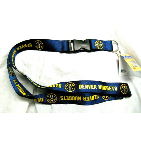 NBA Denver Nuggets Lanyard New Logo Full Name Lanyard Detachable Buckle 23"X1"