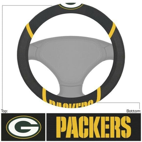 NFL Green Bay Packers Embroidered Mesh Steering Wheel Cover by FanMats
