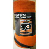 NHL Philadelphia Flyers 50" by 60" Rolled Fleece Blanket Ice Design