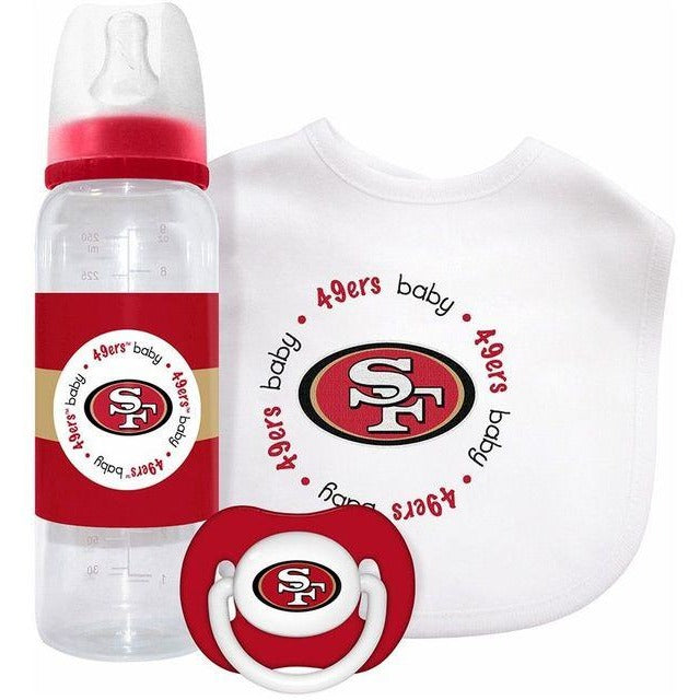 NFL San Francisco 49ers Gift Set Bottle Bib Pacifier by baby fanatic – All  Sports-N-Jerseys