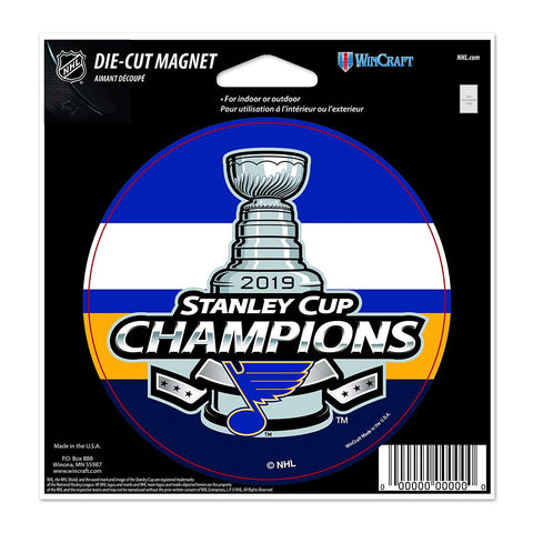 NHL St. Louis Blues 2019 Stanley Cup Champions 4" Round Magnet WinCraft