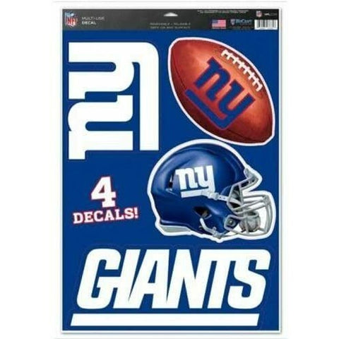 NFL New York Giants 11" x 17" Ultra Decals/Multi-Use Decals 4ct Sheet WinCraft