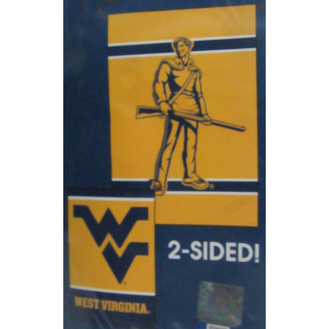 NCAA 2 different West Virginia Mountaineers Logos 2-Sided 12.5"x18" Garden Flag
