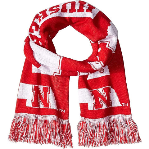 NCAA Nebraska Cornhuskers 2016 Big Logo Red Scarf 64" by 7" by FOCO